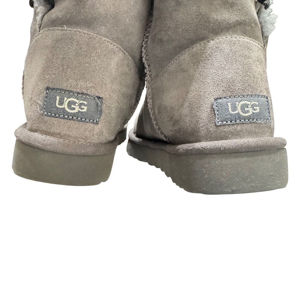 UGG Australia Constantine Charcoal Suede Lace Up Boots Size 9 - Picture 7 of 9